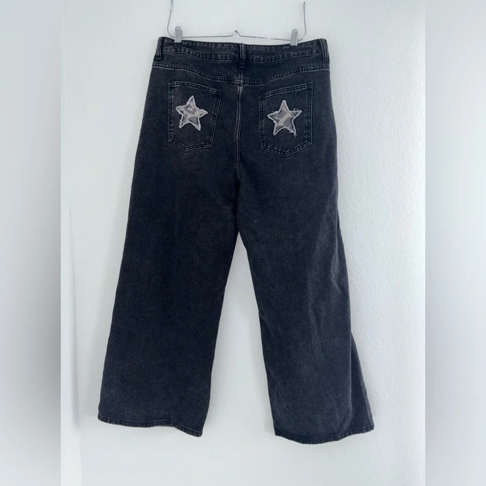 Y2K Star Pockets Wide Leg Denim ⭐️
